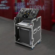 10U Audio DJ Road Rack Case with Casters Pro Tour Grade Rack Mobile Flight Case picture