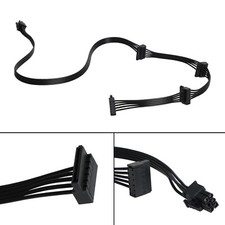 1 PC Cable PCIe GPU 6 Pin to 4 SATA Power Cable PSU fit for Corsair RM1000X UE picture