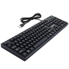 MANHATTAN USB Wired Computer Keyboard - with 4.5 ft USB-A Cable, 104 Black picture
