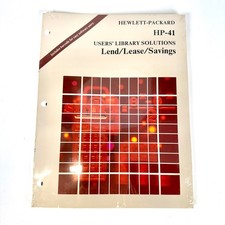 HP-41  User’s Library Solutions Lend Lease Savings 00041-90086 1980 New Sealed picture