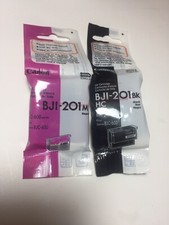 CANON BJI-201BK HC Black Ink & BJI-201M Magenta Ink Cartridges New Genuine picture