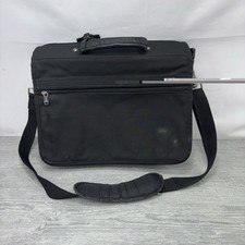 TUMI Alpha Black Ballistic Nylon Expandable Laptop Briefcase Messenger Bag picture