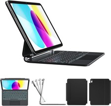 for iPad 11in (A16) 2025 & iPad 10th Gen 2022 Cases, Covers, Keyboard Folios Bla picture