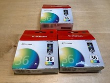 Canon Pixma 36 Color Ink Cartridge ChromaLife 100 CLI-36 - Lot of 3 picture