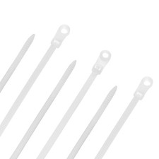 NavePoint 16 Inch Nylon White Cable Ties 50 Lbs  100 Pack picture