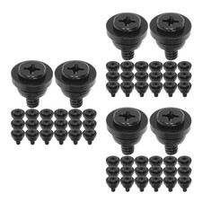 90Pcs Black Iron Hard Disk Screws with Vibration Dampers for Pc Assembly picture