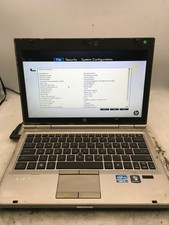HP ELITEBOOK 2560P - BOOTS TO BIOS - INTEL I5 2450M - 4GB RAM - 12