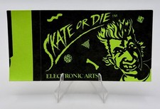 Original SKATE OR DIE 1988 EA Computer Game Electronic Arts Vtg 2x4 Sticker picture