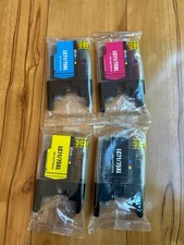 EZ Ink LC71/75XL Ink Cartridge Cyan Sealed Bags Brother Compatible Lot of 4 picture