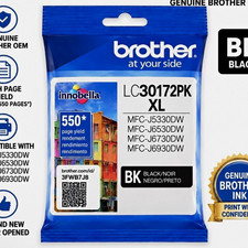 Brother LC30172PK XL Genuine/Original Black Inkjet Ink Cartridge MFC-J5330DW picture