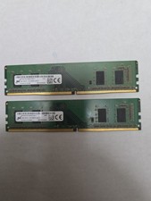 LOT OF 2 - Micron 4GB 1rx16 PC4-2666v-UC0-11 UDIMM Desktop Ram Modules - USED picture