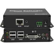 4K USB KVM Extender Over Cat5/6a/7 up to 394ft, DVI KVM Extender, T03-21 picture
