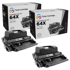 LD Products Compatible Toner Replacement For HP 64 64X CC364X (black, 2-Pk) picture