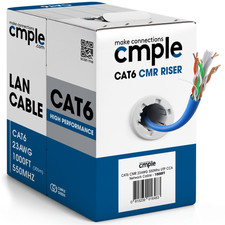 Cat6 Riser Ethernet Cable 1000ft CMR 23AWG Solid UTP 550MHz Bulk Network Cable picture
