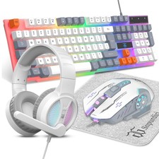 Snpurdiri Wired Gaming Combo Keyboard & Mouse, Headphones, Mouse pad for PC picture