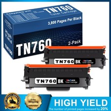 2PK TN760 Toner for Brother Printer MFC-L2730DW DCP-L2550DW HL-L2325DW Black picture