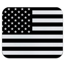Subdued American USA Flag Black White 7.8L x 9.3W inches, multi-colored  picture