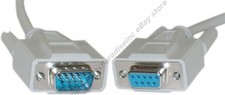 Lot10 25ft DB9pin Male-Female Extension Serial RS232 Straight Through Cable/Cord picture