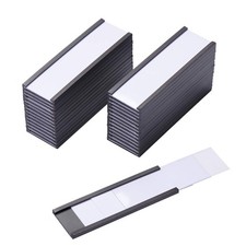 30 Pack 3x1 Inch Magnetic Label Holders for Metal Shelf Racks Whiteboard picture