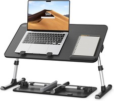 SAIJI Adjustable Lap Desk Laptop Stand for Bed Foldable Portable for Couch picture