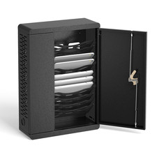 12 Device Wall Mount Locking Charging Cabinet for iPads, Laptop Charging Station picture