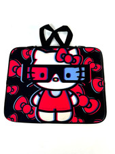 Hello Kitty Laptop Sleeve Tablet Carrying Case 3D Glasses Pink Black picture
