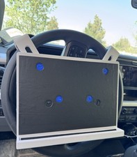 Tablet Holder for Steering Wheel XL w/ Apple Pencil Slot (ASA/ABS) 3D Print picture