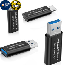 Honwally USB Data Blocker 4-Pack, USB-A & USB-C Charge Only Adapter Small picture