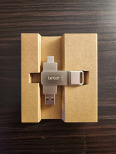 D40E 256GB Dual USB 3.2 Gen 1 Type-C Jump Drive Champagne Silver picture