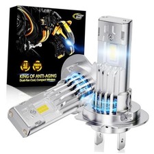 Fog Lights 1:1 Size Bulb No Adapter Required with Cooling Fan 6500K H7 picture