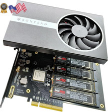 Quad PCIe4.0 NVMe M.2 SSD Adapter Card-PCI Express 4.0 x8 Card Support 4X M.2 picture