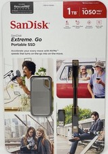 SanDisk 1TB Extreme Go SSD Portable Solid State Drive USB-C 1050MB/s Read Speed. picture