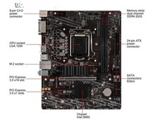 MSI MPG B460M-A PRO B460M BOMBER LGA1200 B460 DDR4 MATX Motherboard 10TH Tested/ picture