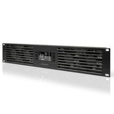 Rack Mount Fan Panel 2U Exhaust Airflow for Cooling AV Home Theater 19” Racks picture