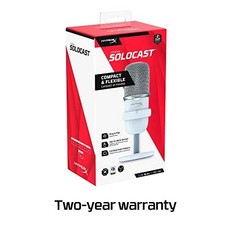 HyperX SoloCast – USB Condenser Gaming Microphone, for PC, PS4, and Mac - White picture