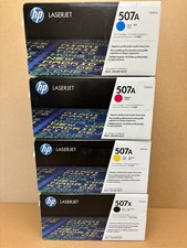 4 OEM HP 507A, 507X  Black Cyan Mag & Yellow Toners CE400X CE401A CE402A CE403A picture