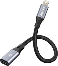AGVEE 2 Pack 4 inch 30W USB-C Female to Lightning 4 inch+4 inch, Dark Gray  picture