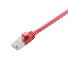 ELECOM RoHS Compliant LAN Cable CAT5E Anti-Snag Connector 2m Red Simple picture