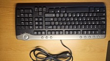 Dell SK-8125 Multimedia Wired USB Keyboard Black Silver Tested Working picture