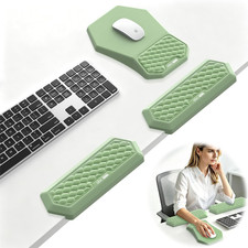 2-In-1 L-Shaped Desk Elbow Pads & & Mouse Pad Set with Wrist Rest, Green picture