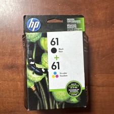 HP 61 Black And Tri-Color Ink Cartridges CR259FN Exp. September 2015 picture