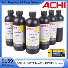 ACHI 500ml UVDTF Ink+Varnish For Epson XP600 XP800 A3 UV DTF Sticker Printer picture