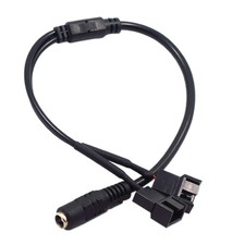 DC 5521 to 4Pin PWM 4 Pin 2 Way Computer PC Router Fan Power Adapter Cable 12V picture