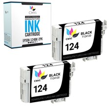 CMYi 2PK Replacement T124 Black Ink Cartridge for Epson Stylus NX230 NX330 NX420 picture