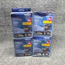 4X Genuine BROTHER LC109BK XXL Black Extra High Yield Ink Cartridges Exp 06/17 picture