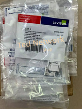Genuine New 10 Pack Leviton 61110-RW6 Cat 6 Keystone jack Gigabit RJ45 White！ picture
