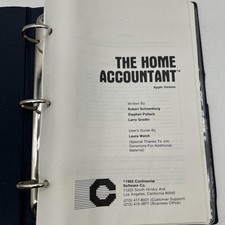 Continental Software The Home Accountant 1982 Continental Software Co Apple picture