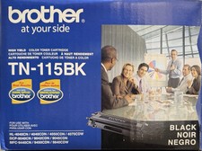Genuine Brother TN-115 Black High Yield Toner Cartridge (TN115BK). New picture