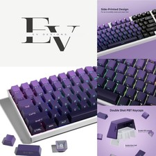 XVX Gradient Purple PBT Keycaps Set - 136 Keys for Cherry/Gateron MX Keyboards picture