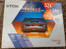 TDK Velocd Hi-Speed USB 2.0 External CD Burner 52x Write 48x Rip 5201UE picture